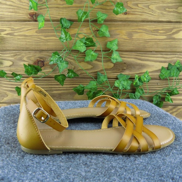 Old Navy Women Ankle Strap Sandal‎ Shoes Orange Synthetic Size 9 Medium - Picture 4 of 9